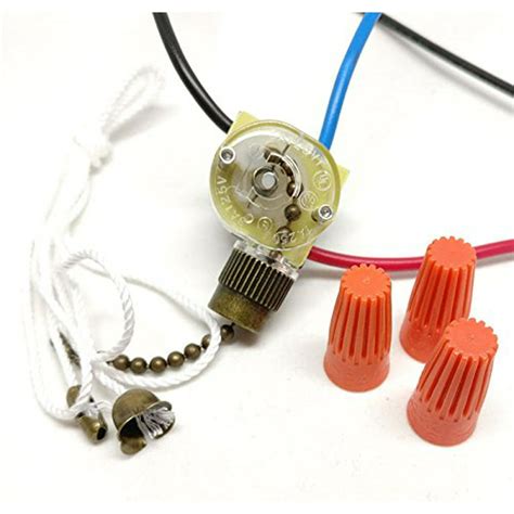 <strong>Zing Ear ZE-208s5-1T</strong> is UL approved and can handle 6 amps at 125 volts or 3 amps at 250 volts. . Ceiling fan pull switch replacement